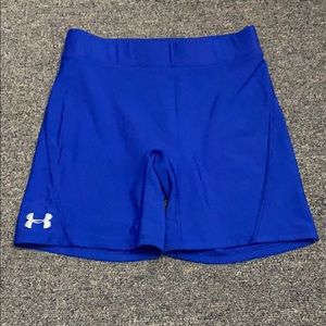 | under armour | blue compression shorts